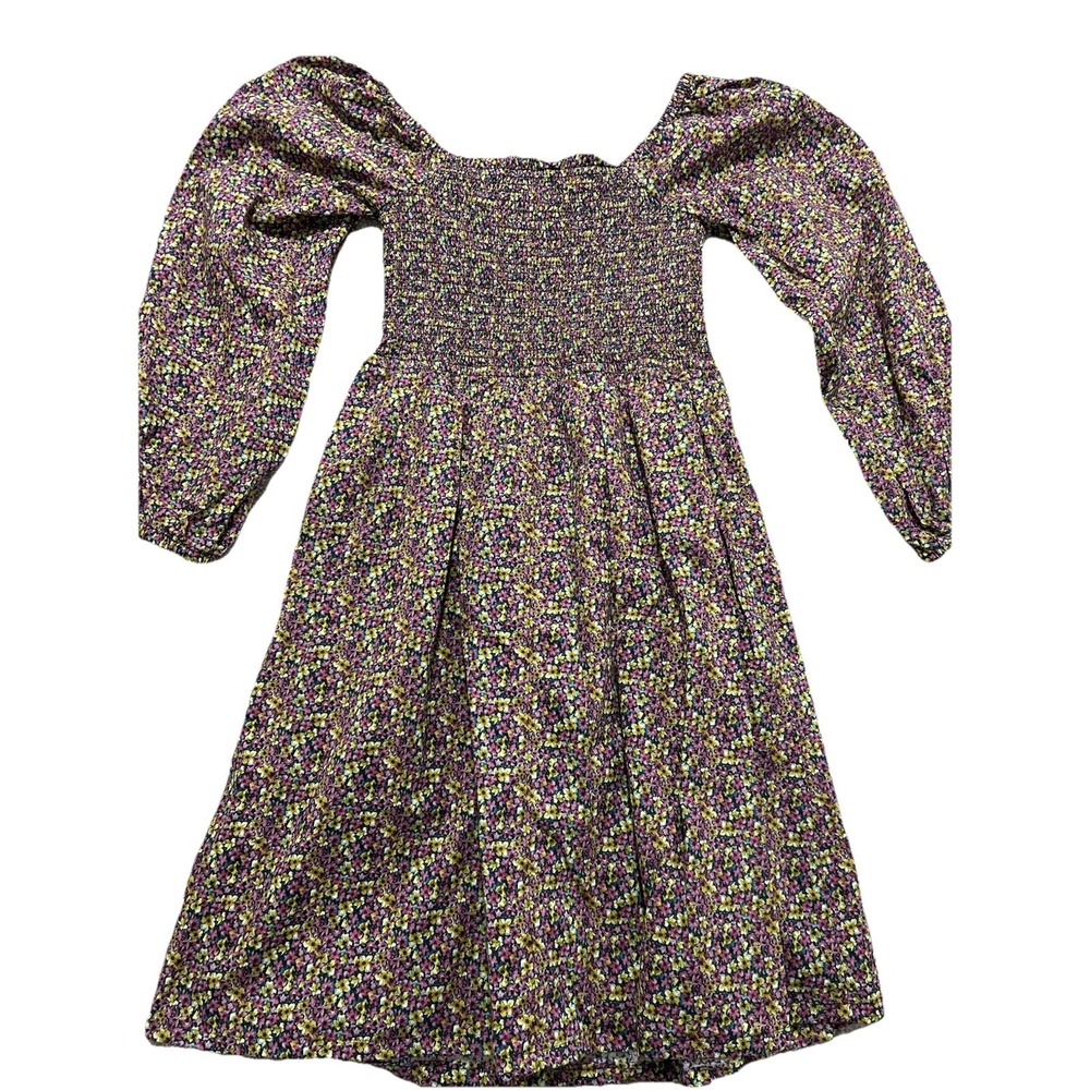 J. Crew Small Organic Cotton Daydream Midi Dress Liberty Fabric Floral Busy Izzy - Picture 8 of 9